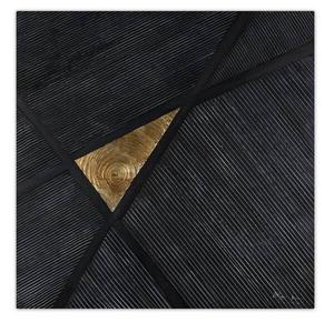 Акриловая картина ручной работы KUNSTLOFT Shimmering Centre, черный/золотой