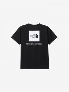 Футболка с коротким рукавом и квадратным логотипом на спине (женская) The North Face, цвет Black 2