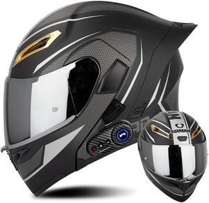 Шлем мотоциклетный TONCXRW Bluetooth, черный