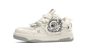 Кроссовки MR.PESIN Skateboarding Shoes Unisex Low-top Gray, белый/серый