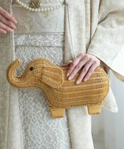 Сумка-корзинка из ротанга utatane, клатч «Слон», плетеная из ротанга, один предмет, цвет Beige