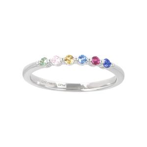 Autentica - радужное составное кольцо Autentica, Rhodium