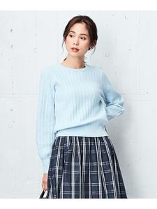 Мини-пуловер с косами, связанный в двух направлениях Suite L, цвет Saxe Blue [073]