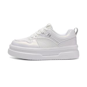 ZHR Белые кроссовки на платформе с противоскользящей подошвой, износостойкие, низкие, для скейтбординга, женские
