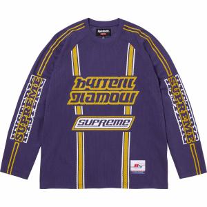 Hysteric Glamour Mesh длинная футболка Supreme, фиолетовый