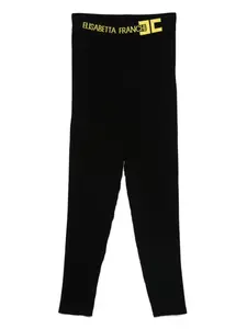 Брюки с логотипом на поясе Elisabetta Franchi La Mia Bambina, черный