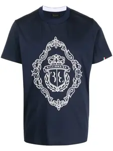 Футболка с вышитым логотипом Billionaire, синий