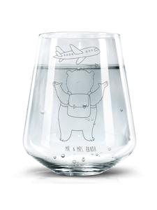 Стакан для питья, медведь, самолет, не говоря ни слова, прозрачный Mr. & Mrs. Panda