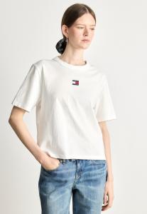 Футболка Tommy Jeans BADGE TEE, Ecru/Off-White