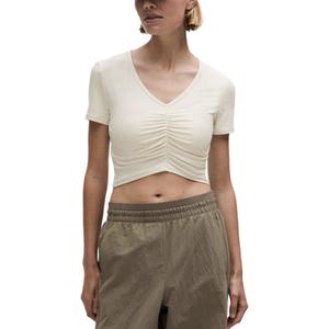 Футболка для йоги Women's с V-образным вырезом Moderate Lululemon, светло айвори белый/ltiv