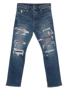 Джинсы с эффектом потертости Amiri, синий