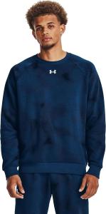 Under Armour мужская толстовка Rival Fleece Printed Crew, (426) Varsity Blue/White