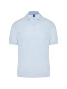 Вязаный свитер с короткими рукавами Fedeli, синий