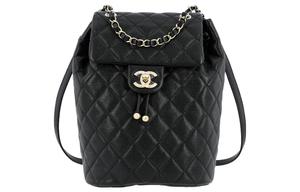 CHANEL Женский черный рюкзак из коровьей кожи Зальцбург