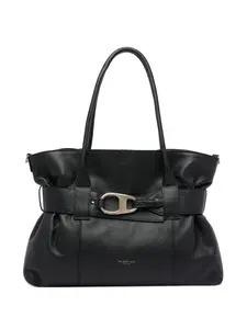 Кожаная сумка на плечо с логотипом My Best Bag, черный