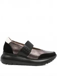 Женские балетки-слипоны на платформе "Мэри Джейн" в черном цвете Wonders