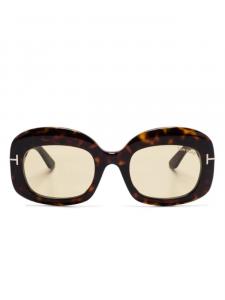 TOM FORD Eyewear солнцезащитные очки в оправе черепаховой расцветки, коричневый
