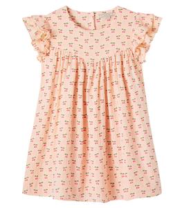 Хлопковое платье с принтом "Коко" Konges Sløjd, Cherry Pink Motif