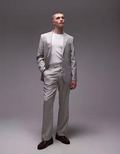 Прямые брюки Topman в цвете «камень»