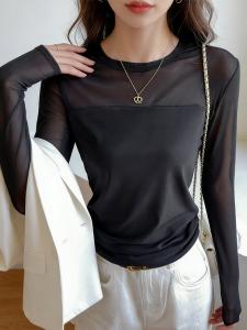 Прозрачный топ Sheer Switch Tops для женщин Doux Belle, цвет Black