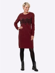 Платье до колена Sieh an!, бордово-черный