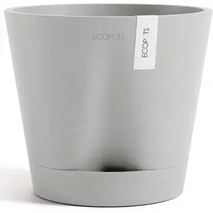 Цветочный горшок ECOPOTS «Венеция 2 20 белый серый», для внутреннего использования
