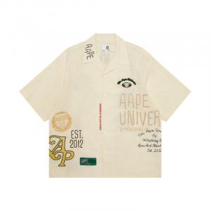 Рубашка с вышивкой логотипа A Bathing APE Aape, белый