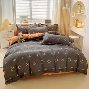 AVIVI Комплект постельного белья 1,8 м, 4 предмета, пододеяльник 180x220 см, минимализм