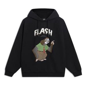 Толстовка с капюшоном x disney zootopia с графическим принтом Li-Ning, черный