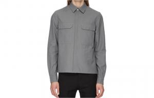 Длинный рукав укороченная футболка RICK OWENS, Дымчатый