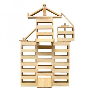 Строительные блоки, доски из натурального дерева, 200 штук Micki