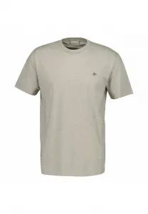 Базовая футболка shield Gant, Beige Seed Melange