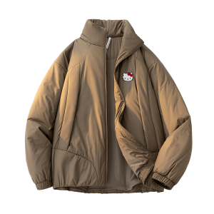 Куртка-пуховик Hello Kitty SS25, унисекс Sanrio, коричневый