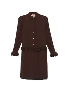 Платье с оборками Nº21, коричневый