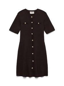 Vero Moda Curve Вязаное платье 'AWCPicco' в темно-коричневом цвете