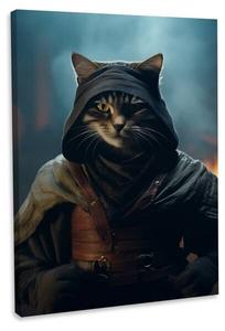 Картина на холсте Hustling Sharks Black Cape, коричневый