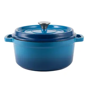 Железная кастрюля с крышкой 4,3 л Vintage Cuisine Blue Ombre Verschold