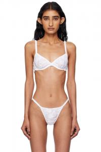 Бра с вышивкой Fruity Booty, белый