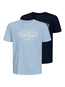 Рубашка Jack & Jones Junior, темно-синий/светло-синий