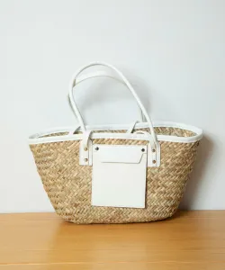 Сумка-тоут из соломы и искусственной кожи