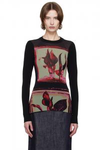 Футболка с цветочными рамками Jean Paul Gaultier, мультиколор