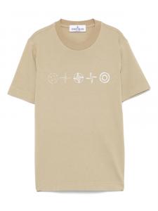 Футболка Stone Island Junior с принтом в виде компаса, нейтральный