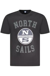 Мужская футболка North Sails хлопковая с большим логотипом, черный