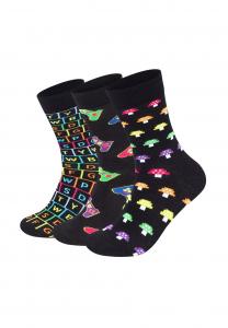 Носки Happy Socks 3-PACK GAMING, Black/Blue