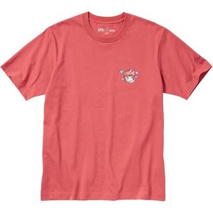 Футболка унисекс розово-красная UNIQLO