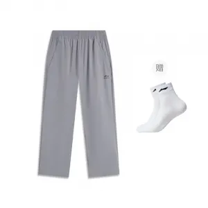 Li Ning Casual Pants Мужские Умеренно Прямые Брюки Li-Ning, серый li-ning socks 1 pack
