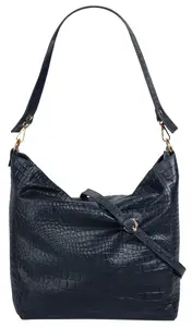 Шоппер Samantha Look, натуральная кожа, производство Италия, синий