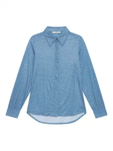 Рубашка с геометричным принтом Maliparmi, синий