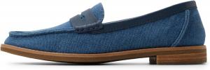Женские лоферы Sperry Seaport Penny из кожи Saffiano / металлической кожи PlushWave, Denim