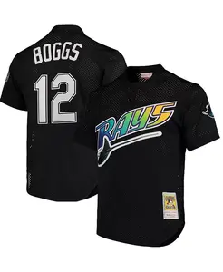 Мужская тренировочная бейсбольная майка Tampa Bay Rays Cooperstown Collection 1991 - Wade Boggs Mitchell & Ness